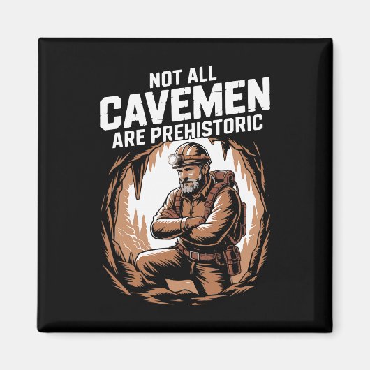 Funny Caving Spelunking Potholing Climbing Rescue Magnet (Vorne)