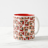 Funny Cavoodle Weihnachtsmuster Zweifarbige Tasse (VorderseiteRechts)