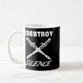Funny Ccolo Shirt - I Destroy Silence New Year Gif Kaffeetasse (Links)