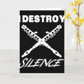 Funny Ccolo Shirt - I Destroy Silence New Year Gif Karte (Gelbe Blume)