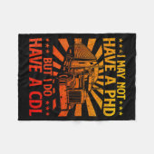 Funny Cdl Trucker Design For Men Women Semi Truck Fleecedecke (Vorderseite (Horizontal))