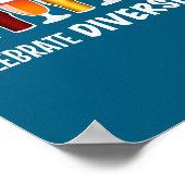 Funny Celebrate Diversity Beer Clothing For Him An Poster (Ecke)