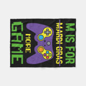 Funny Celebrate Mardi Gras Video Game Controller G Fleecedecke (Vorderseite (Horizontal))