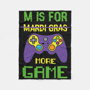 Funny Celebrate Mardi Gras Video Game Controller G Fleecedecke