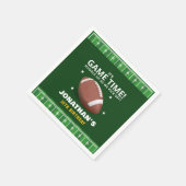 Funny Celebration: Football Field Birthday boy Serviette (Ecke)