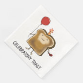 Funny Celebratory Toast Serviette (Ecke)