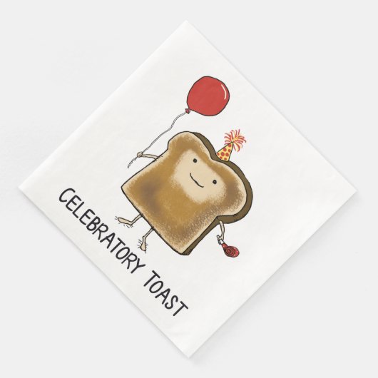 Funny Celebratory Toast Serviette (Ecke)