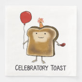 Funny Celebratory Toast Serviette (Vorderseite)