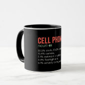 Funny Cell Phone Definition Tasse (Vorderseite Links)