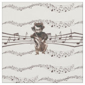 Funny Cello Chops Vintag Musiker Stoff (Nahaufnahme)