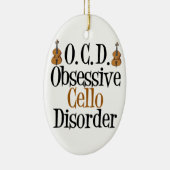 Funny Cello Keramik Ornament (Rechts)