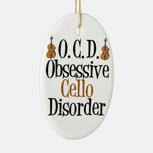 Funny Cello Keramik Ornament (Rechts)