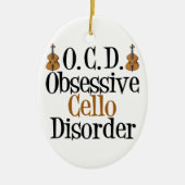 Funny Cello Keramik Ornament (Vorne)