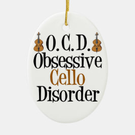 Funny Cello Keramik Ornament