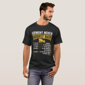 Funny Cement Mixer Hourly Rate Construction Concre T-Shirt (Vorne ganz)