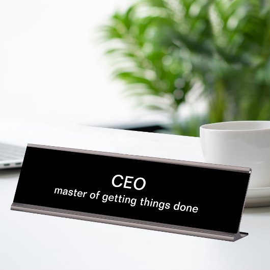 Funny CEO Desk Name Teller Schreibtischnamensplakette