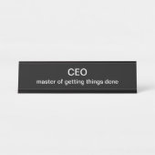 Funny CEO Desk Name Teller Schreibtischnamensplakette (Vorderseite )