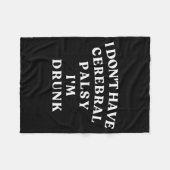 Funny Cerebral Palsy Quotes Meme Humorous Tee Funn Fleecedecke (Vorderseite (Horizontal))