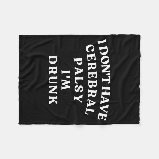 Funny Cerebral Palsy Quotes Meme Humorous Tee Funn Fleecedecke (Vorderseite (Horizontal))