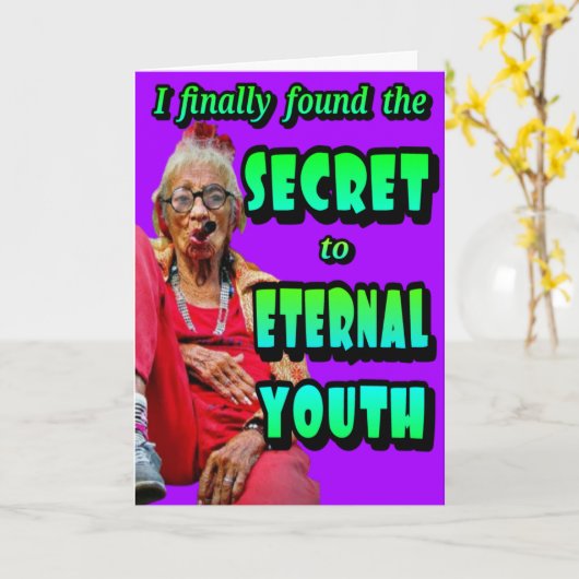 FUNNY "Certain Age" BIRTHDAY CARD Karte (Gelbe Blume)