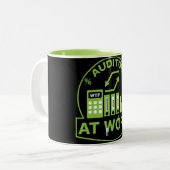 Funny Certified Auditor Gift Zweifarbige Tasse (Vorderseite Links)