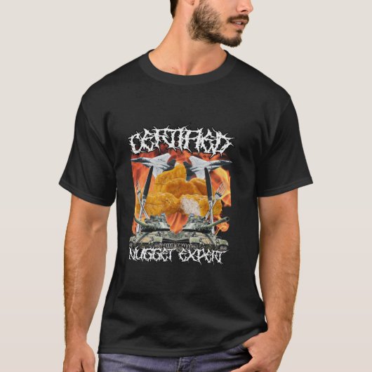 Funny Certified Chicken Nugget Bootleg Hardcore Fl T-Shirt (Vorderseite)