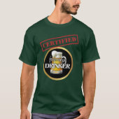 Funny Certified Free Range Drinker T-Shirt (Vorderseite)