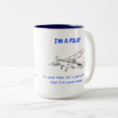 Funny Cessna Pilot Tasse (VorderseiteRechts)