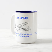 Funny Cessna Pilot Tasse (Vorderseite Links)