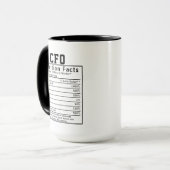 Funny CFO Nutrition Facts Gift For Chief Financial Tasse (Vorderseite Links)