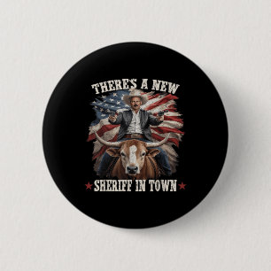 Funny Chad Bianco Cowboy Bianco Für California Gov Button