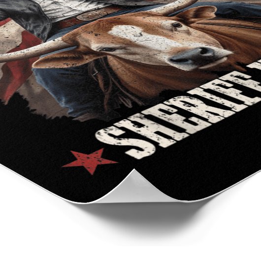 Funny Chad Bianco Cowboy Bianco Für California Gov Poster (Ecke)