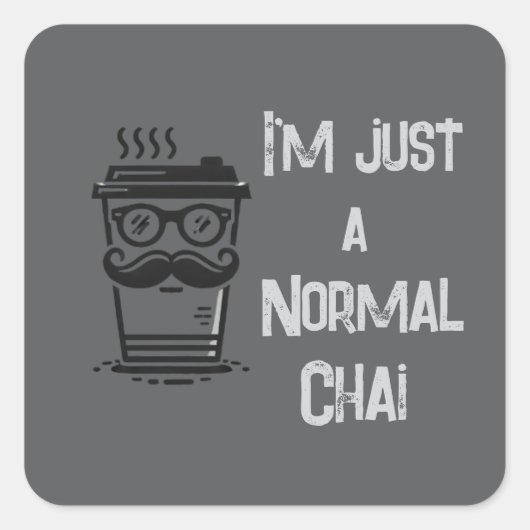 Funny Chai Sticker Gray (Vorderseite)