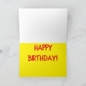 Funny chameleon birthday cartoon feiertagskarte (Innenseite)