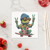 Funny Chameleon Design for Wildlife Lovers Serviette (Beispiel)