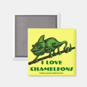 Funny chameleon Magnet (Vorderseite/Rückseite)