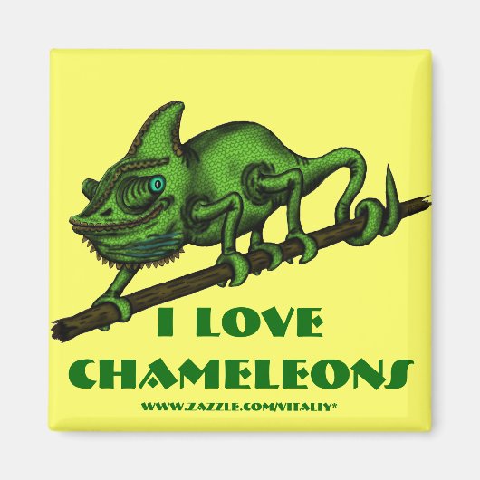 Funny chameleon Magnet (Vorne)