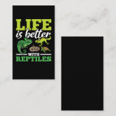 Funny Chameleon Snake Gecko Turtle Reptile Lover Visitenkarte (Vorne/Hinten)