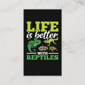 Funny Chameleon Snake Gecko Turtle Reptile Lover Visitenkarte (Vorderseite)