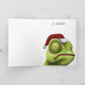 Funny Chameleon Weihnachtskarte Feiertagskarte (Innenseite)