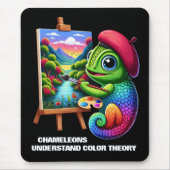 Funny Chameleons verstehen Farbtheorie Mousepad (Vorne)