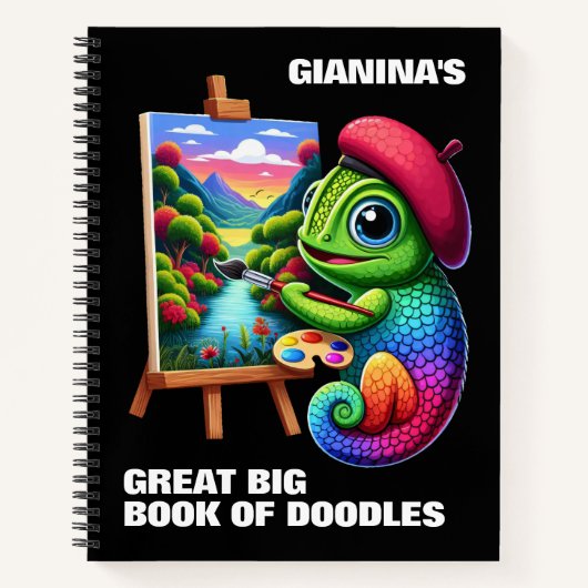 Funny Chameleons verstehen Farbtheorie Notizblock (Vorderseite)