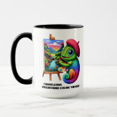 Funny Chameleons verstehen Farbtheorie Tasse (Links)