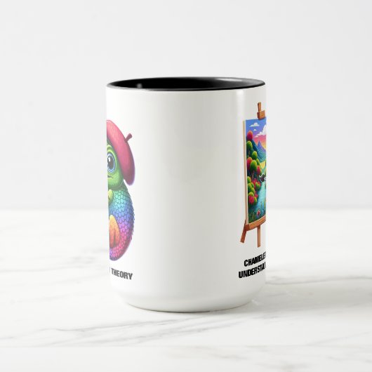 Funny Chameleons verstehen Farbtheorie Tasse (Zentrum)