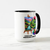 Funny Chameleons verstehen Farbtheorie Tasse (VorderseiteRechts)