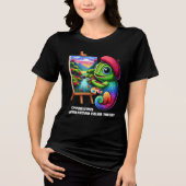 Funny Chameleons verstehen Farbtheorie Tri-Blend Shirt (Vorderseite)