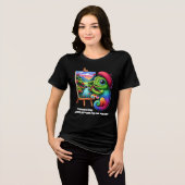 Funny Chameleons verstehen Farbtheorie Tri-Blend Shirt (Vorderseite voll)