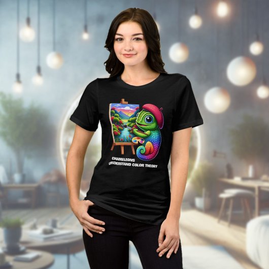 Funny Chameleons verstehen Farbtheorie Tri-Blend Shirt