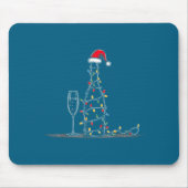 Funny Champagne Christmas Graphics Lights Lover Dr Mousepad (Vorne)