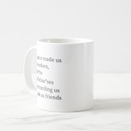 Funny Chance Made US Coworker Kaffeetasse (Vorderseite Links)